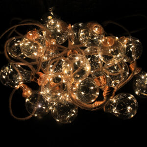 Solar Copper Wire Hemp Rope String Light IP44